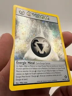 2001 Pokemon FRENCH Unlimited Neo Genesis Energy-Energy Metal Holo 19/111 - Image 3