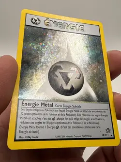 2001 Pokemon FRENCH Unlimited Neo Genesis Energy-Energy Metal Holo 19/111 - Image 4