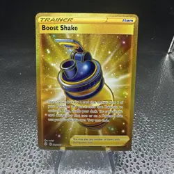 Pokemon Boost Shake (Secret) 229/203 SWSH07: Evolving Skies Holo Gold TCG NM - Image 1