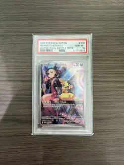2025 POKEMON SVP EN-SV BLACK STAR PROMO #206 MARNIE'S MORPEKO PSA 10 - Image 1