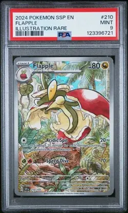 2024 Pokemon SSP EN Flapple ILLUSTRATION RARE FULL ART 210/191 PSA 9 MINT - Image 1