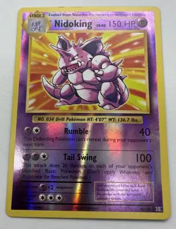 Pokemon TCG XY Evolutions Nidoking 45/108 Reverse Holo Rare NM/M - Image 1