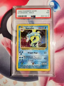 1999 Pokemon Base Set Gyarados Holo Rare PSA 7 - Image 1