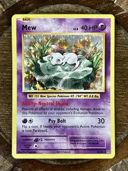 Pokemon TCG Mew Holo Rare 53/108 Evolutions 2016 (LP+) - Image 1