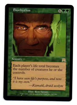 MTG Biorhythm X1 Onslaught edition rare - Image 1