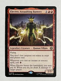 Electro, Assaulting Battery Marvel's Spider-Man Regular MTG Near Mint NM #76 - Image 1