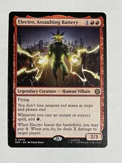 Electro, Assaulting Battery Marvel's Spider-Man Regular MTG Near Mint NM #76 - Image 3