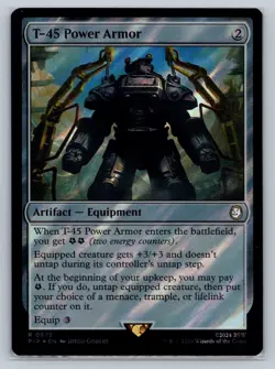 MTG Fallout Surge Foil #673 T-45 Power Armor Rare Artifact Equipment - Image 1