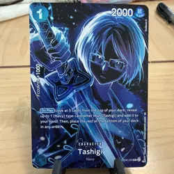 One Piece Tashigi OP06-050 R 2 English Foil Card Game Navy Rare - Image 1