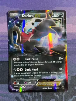 Darkrai EX 74/122 Pokemon BREAKpoint Rare EX Moderately Played Card MP 1 - Image 1