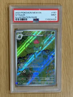 2023 Pokemon Mew en Ivysaur Illustration Rare PSA Mint 9 #167 - Image 1