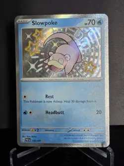 Pokemon Slowpoke 116/091 SV: Paldean Fates Holo Shiny Rare TCG English - Image 1
