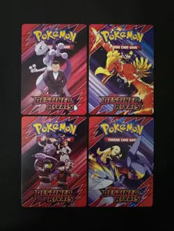 Destined Rivals Build And Battle Prerelease Trainer Tip Card Complete Set - Image 1