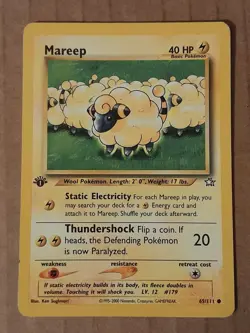 Pokemon Mareep 65/111 Neo Genesis 1st Edition LP See Pictures - Image 1