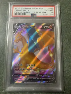 PSA 10 GEM MINT Pokemon Charizard V Champions Path Elite Trainer Box SWSH050 - Image 1