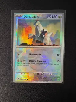 Pokemon Prismatic Evolutions Duraludon 069/131 Master Ball Pattern Holo NM - Image 1