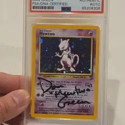 Pokemon Mewtwo Base Set 10/102 Holo Rare Autographed PSA Dan Green 60 HP EN 1999 - Image 2