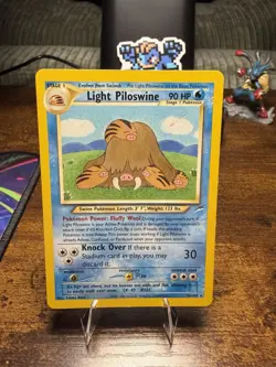 Pokemon TCG Light Piloswine Neo Destiny 26/105 Unlimited Rare Card - Image 1