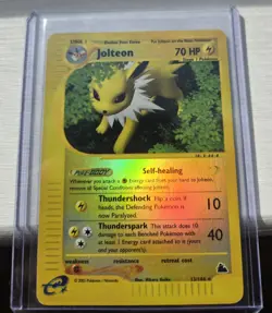 Pokemon TCG Jolteon Skyridge Reverse Holo Rare Card 13/144 NM Near Mint - Image 1