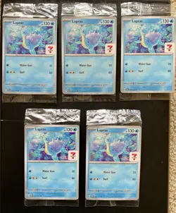 Pokemon Lapras 031/142 - 7 Eleven Exclusive Promo Sealed Lot of 5 - Image 1