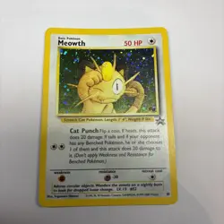 MEOWTH BLACK STAR GB PROMO #10 HOLOFOIL SHINY RARE POKEMON TRADING CARD WIZARDS - Image 1