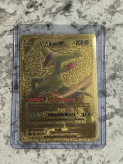 Virizion Foil Metal Pokemon Pokemon Fan Art Collectible Card Trading - Image 1