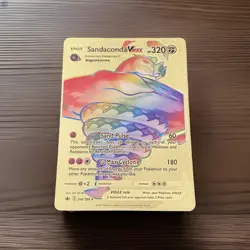 Pokemon Rainbow Sandaconda VMAX Gold Foil Fan Art Card - Image 1