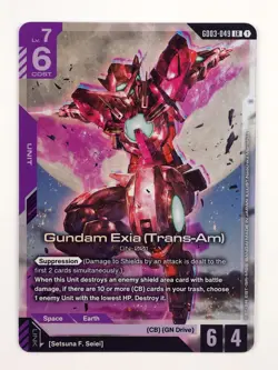Gundam Exia Trans Am LR GD03-049 Foil Steel Requiem Gundam Card Game English - Image 1