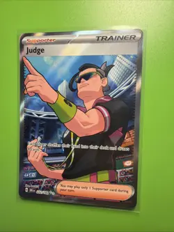 Pokemon TCG Judge Ultra Rare Full Art SV10: Destined Rivals 222/182 MINT Card - Image 1
