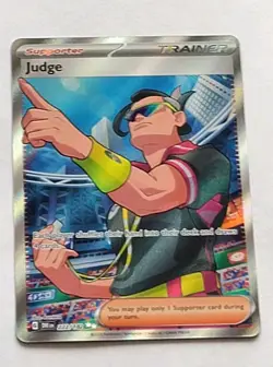 Pokemon - Judge - 222/182 - SV10: Destined Rivals - Holo - Ultra Rare NM TCG - Image 1