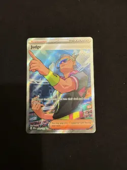 Pokemon TCG Sv10: Destined Rivals Judge 222/182 Full Art Trainer Card - Image 1