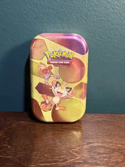 Pokemon TCG Scarlet & Violet 151 Mini Tin Meowth & Hitmonchan. 2 Booster Packs - Image 1