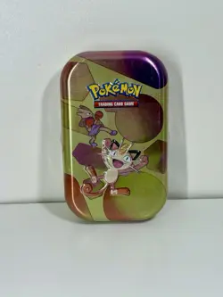 Pokemon TCG Scarlet & Violet 151 Mini Tin Meowth & Hitmonchan. 2 Booster Packs - Image 2