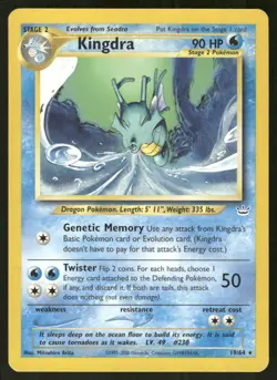 Pokemon Tcg Kingdra #19 Pokemon Neo Revelation LP - Image 1