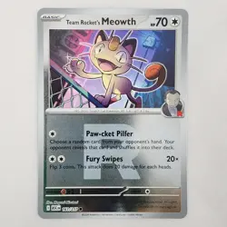 Team Rocket's Meowth 161/217 Reverse Holo Ascended Heroes Pokemon TCG NM 2026 - Image 1