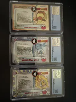 Topps 2000 Pokemon Series 3 Eeveelutions, Vaporeon, Jolteon, Flareon - Image 2