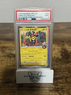 2019 Pokemon JPN S-P Shibuya Pikachu Pokemon Center Opening #002 PSA 9 2025 Cert - Image 1