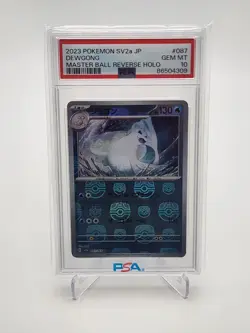 2023 Pokemon SV2a Japanese Dewgong Master Ball Reverse Holo #087 PSA 10 - Image 1