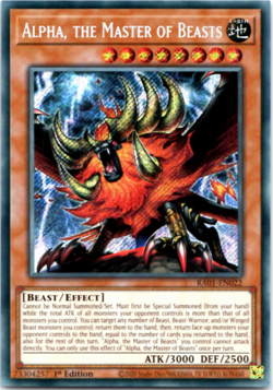 Alpha, the Master of Beasts - RA01-EN022 - Secret Rare - 1st Edition - Yugioh - Image 1