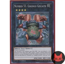 Yugioh Number 55: Gogogo Goliath WSUP-EN007 Super Rare 1st Edition NM - Image 1