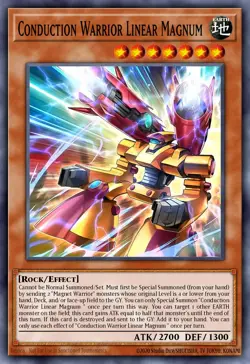 Yugioh BPRO-EN099 - Conduction Warrior Linear Magnum Plus Minus - Super Rare - Image 1
