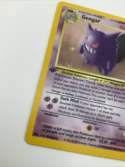 Gengar 5/62 Fossil Holo First Edition NM Pokemon Card - Image 5