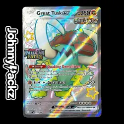 Great Tusk ex SVP072 - 2024 Paldean Fates Stamped Promo - Pokemon Card (NM) - Image 1