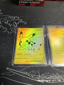 Pikachu v Gold and Pokeball SWSH145/SWSH146 Pokemon TCG Celebrations - Image 2