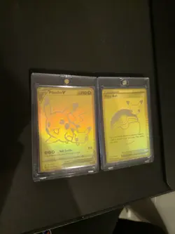 Pikachu v Gold and Pokeball SWSH145/SWSH146 Pokemon TCG Celebrations - Image 1