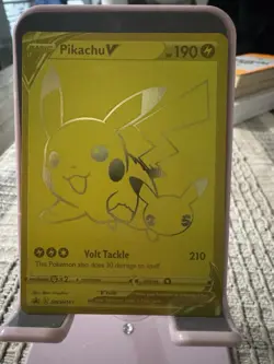 Pokemon TCG Celebrations Pikachu v Gold and Pokeball SWSH145/SWSH146 - Image 2