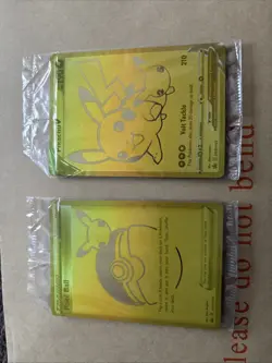 Pokemon TCG Celebrations Pikachu v Gold and Pokeball SWSH145/SWSH146 - Image 1