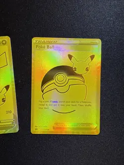 Pikachu v Gold and Pokeball SWSH145/SWSH146 Pokemon TCG Celebrations - Image 3