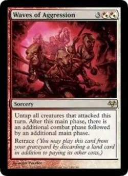 1x Waves of Aggression Moderate Play MTG Magic - Kid Icarus - - Image 1