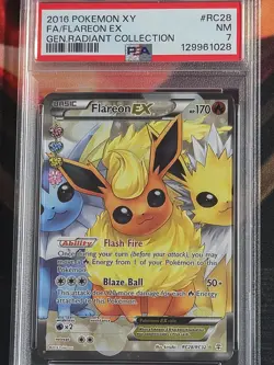 Pokemon TCG Flareon EX #RC28 Generations Radiant Collection - Graded PSA 7 - Image 1